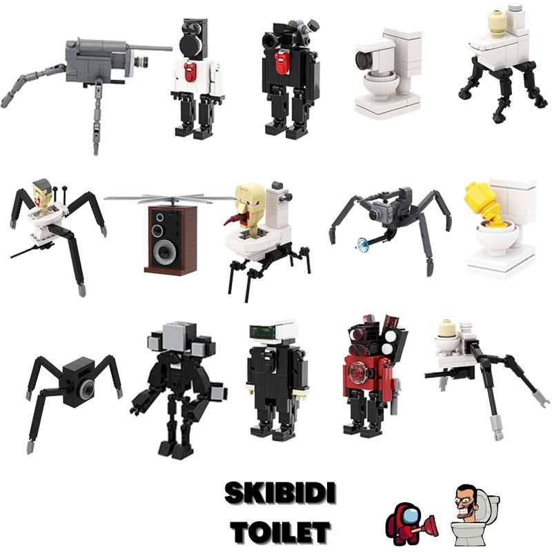 Смешной набор строительных блоков Skibidi Toilet Креативная игрушка для детей Пластиковый материал