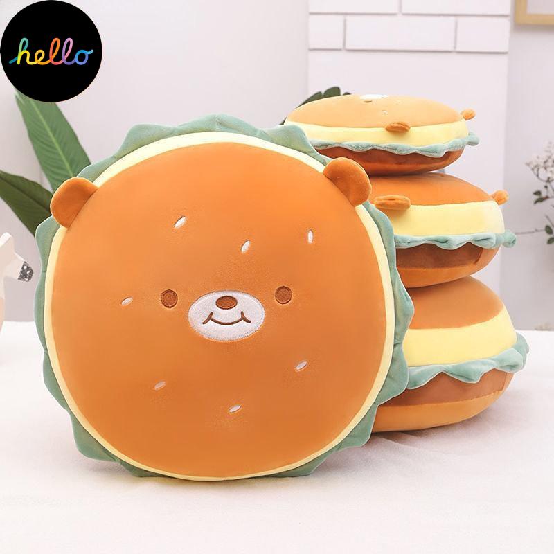 Hamburger Hug Pillow Plush Toy Crawl Mat Sleep Multifunctional Girl Gift