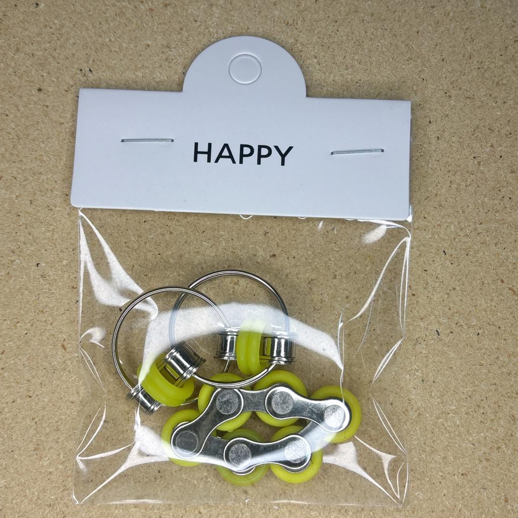 Набор fidget-игрушек из велосипедной цепи - Шесть роликовых цепей и Ключевая флиппи-цепочка Новинка Игрушки для снятия стресса для снятия напряжения Аутизм СДВГ СДВ