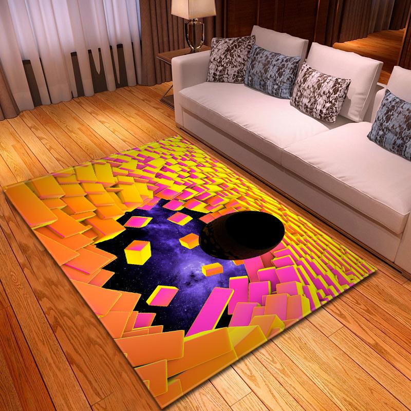 Креативный 3D ковер из Лего для гостиной, спальни, столовой, напольный коврик, размеры