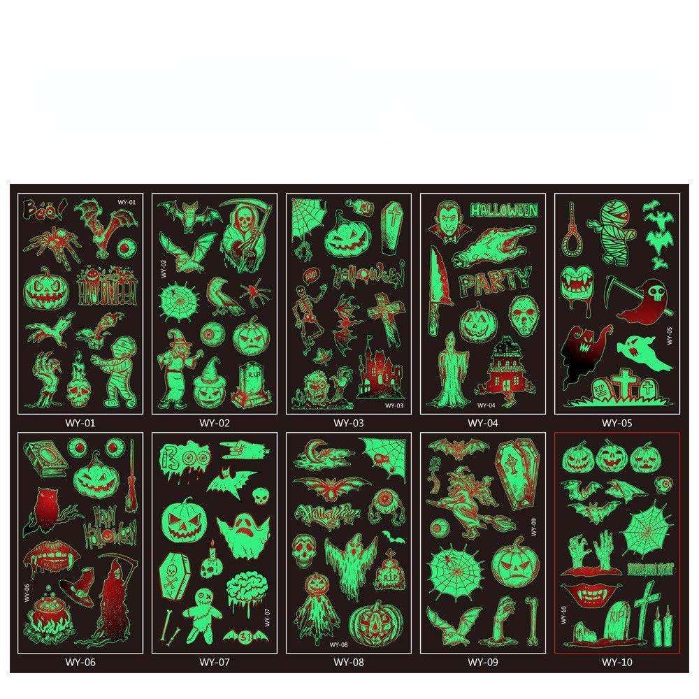Body Glowing In Dark Party Decorations Temporary Tattoo Disposabl Tattoo Luminous Tattoo Sticker