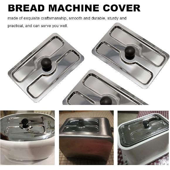 UOIENRT 2 Slice Toaster Dust Cover, Stainless Toaster Appliance Top Cover, Steel Electric Bread Maker Upper Cover for Bread Machine (6 x 4 Inch)