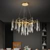 Скандинавская роскошная люстра с разноцветными хрустальными ветками, подвесные светильники для спальни, ресторана, отеля, кухни, декоративное освещение