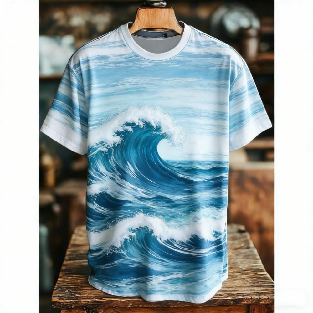 Europe and America Vintage Men's T-Shirts Fashion Street Short Sleeve Tee Shirts Loose Outdoor Casual Clothing T-shirt Women Tees Tops