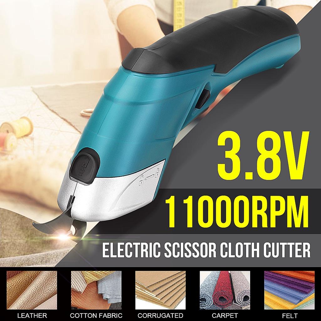 Rechargeable Fabric Electric Scissors Wireless Battery Cutter Cloth Carpet PVC Leather Cutting Tools DC3.8V 36W Cordless Sewing Shear