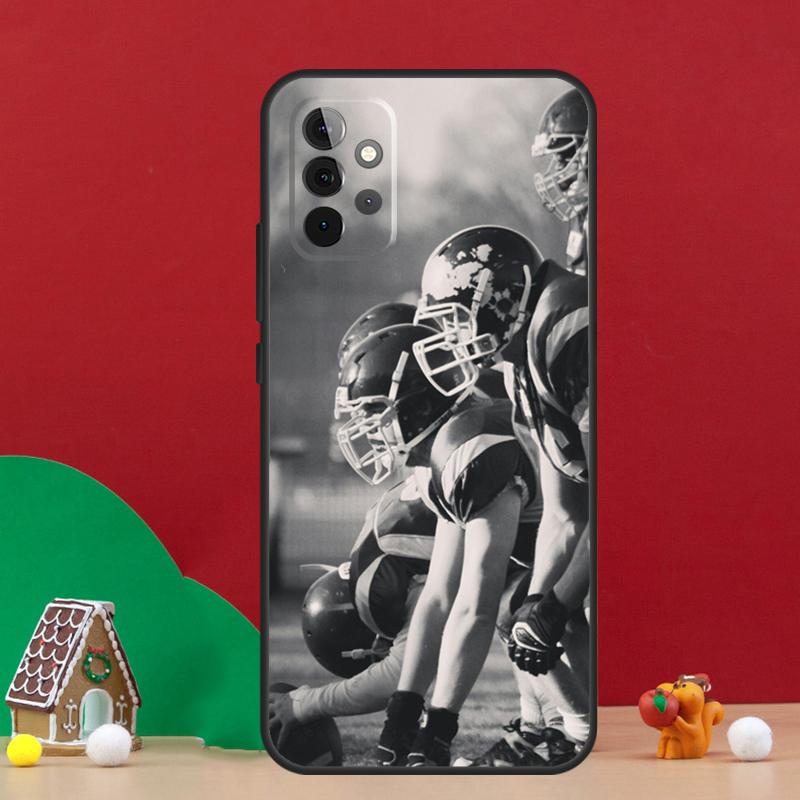 Чехол для Samsung Galaxy A55 A52 A32 A12 A33 A06 A16 A26 A36 A56 A15 A53 A13 A34 A54 A14 A17 с американским футболом (студенческий спорт)
