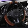 15-дюймовый автомобильный чехол на руль, эластичный теплый противоскользящий чехол на колесо, автомобильные аксессуары