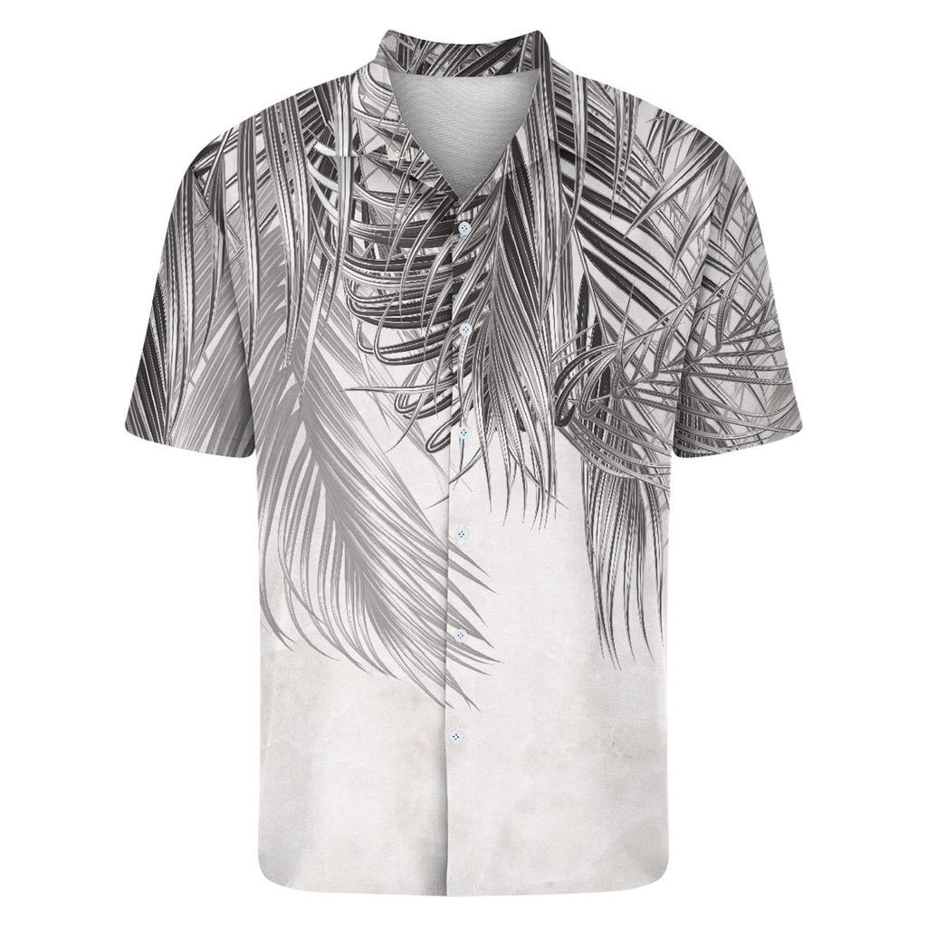 Мужские гавайские рубашки с короткими рукавами и пуговицами с принтом. Мужские повседневные модные рубашки с короткими рукавами.