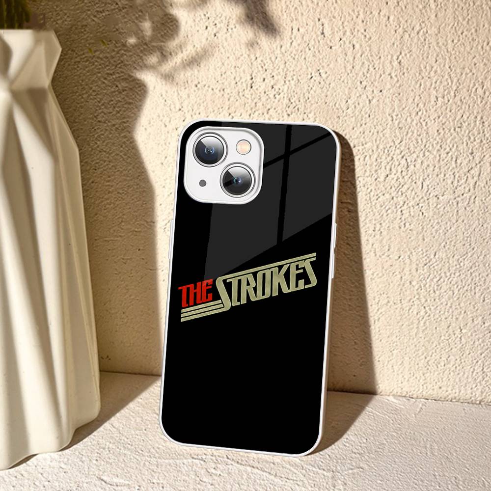 Rock Band The S-Strokes Tempered Glass For Iphone 14 13 12 11 Pro Mini XS MAX 14Plus X XS XR Cover