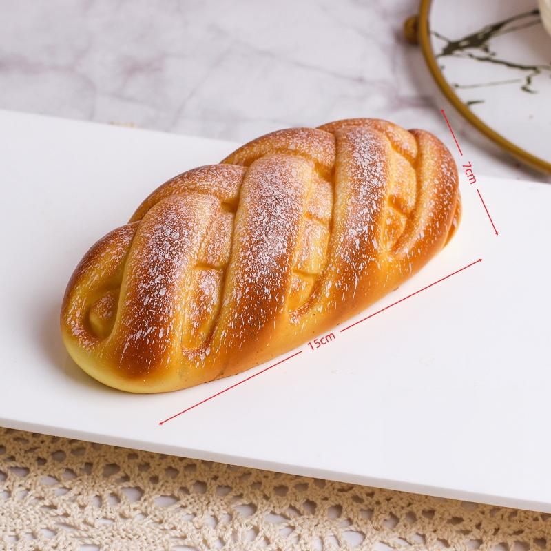 1Pcs Simulation Bread Squeeze Toys Stress Relief Realistic Food Fidget Toy Decompression Cake Cheese Bagel Bread Toy