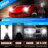 2Pcs 9007 Hb5 Led Headlight Bulbs Conversion Kit High Low Beam Car Headlight Single-Beam 6500K Super White