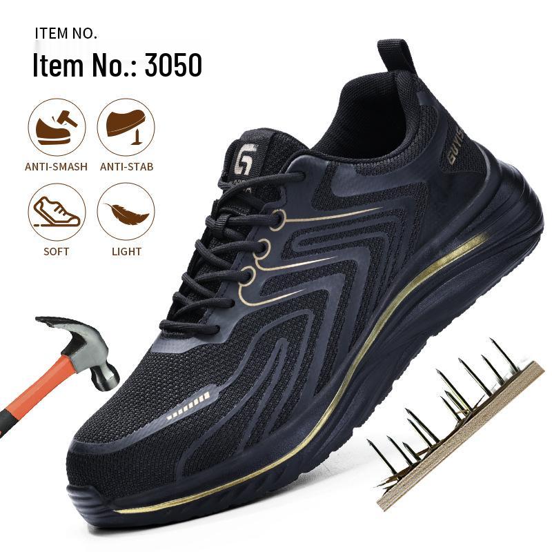 Мужские легкие рабочие ботинки с защитным стальным подноском - Защита от ударов, Защита от проколов, Комфорт в любое время года