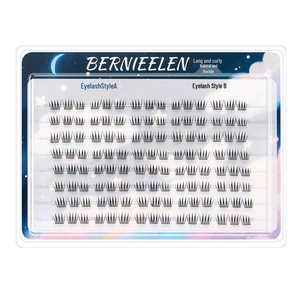 Сверхбольшая емкость, короткий стиль, накладные ресницы для женской группы ACE Idol - Натуральные сегменты пучков-кластеров