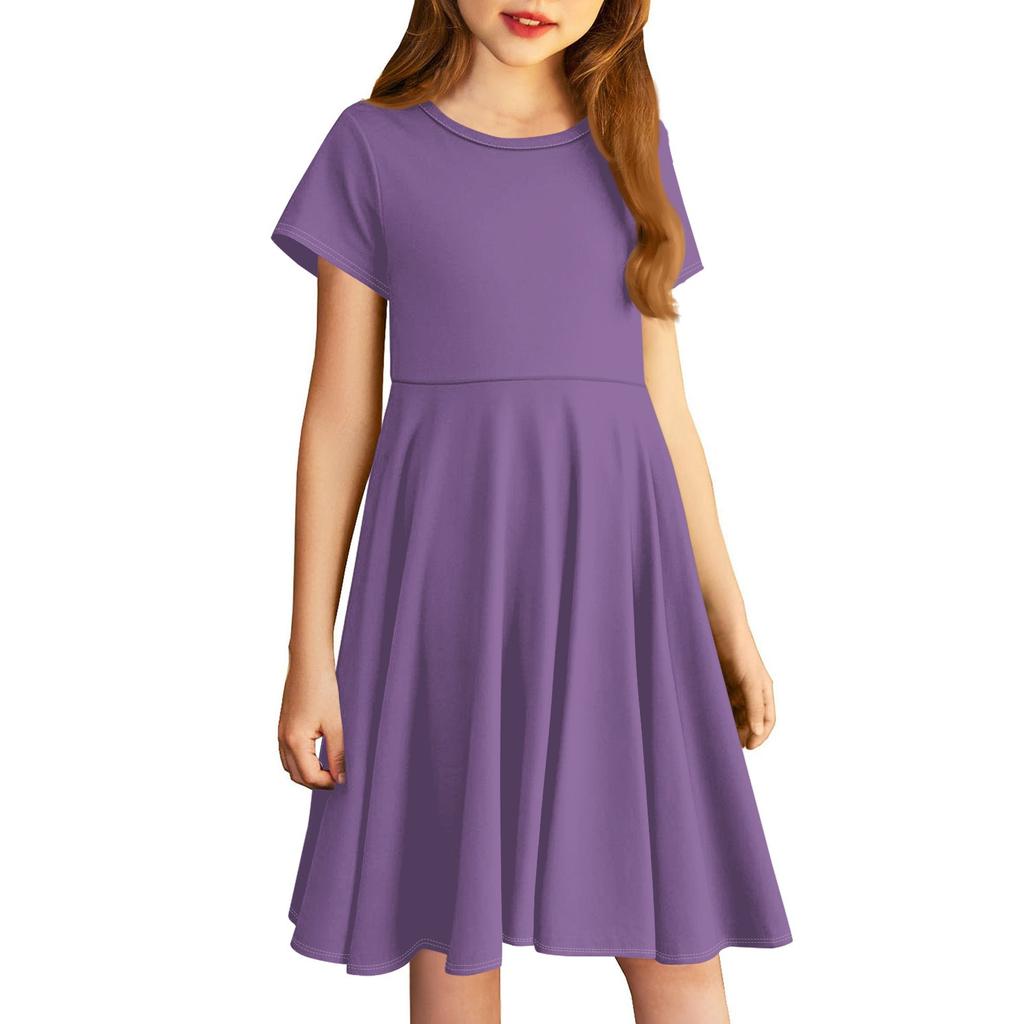 Girl Skirt Cute Solid Color Dress For Children Little Skirt