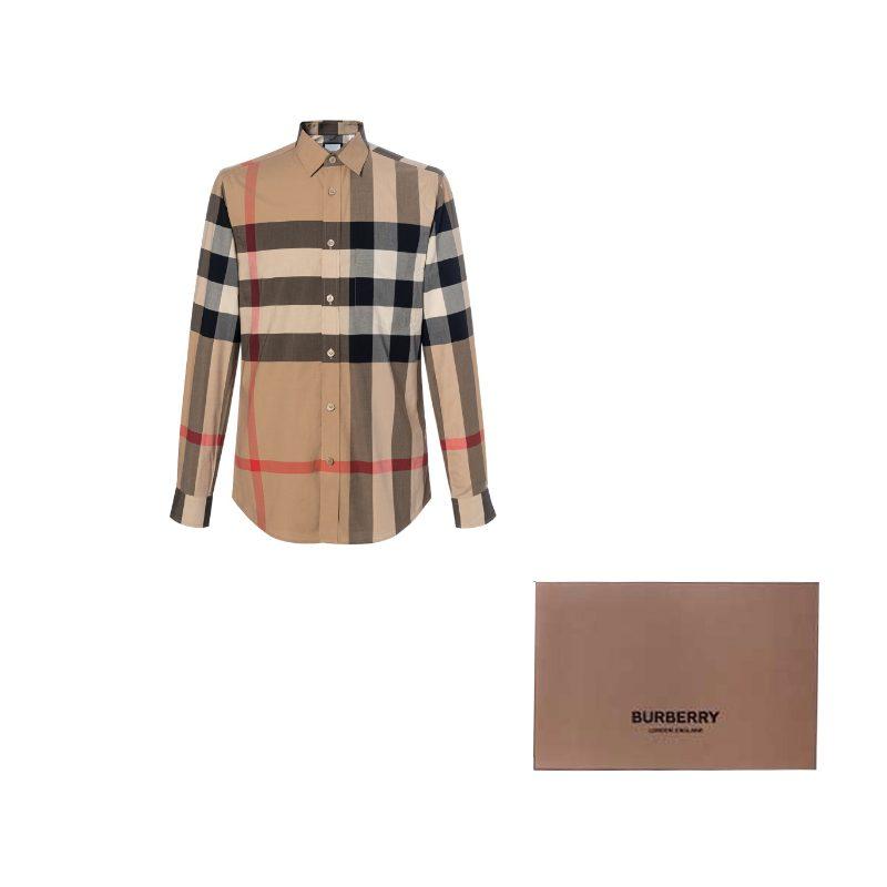 Burberry Рубашка из эластичного хлопкового поплина 80102131
