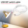 4-5 шт. 1 м USB-кабель питания профессиональный 2-проводной USB 2.0 мужской удлинитель шнура DIY с переключателем ВКЛ/ВЫКЛ цифровые кабели
