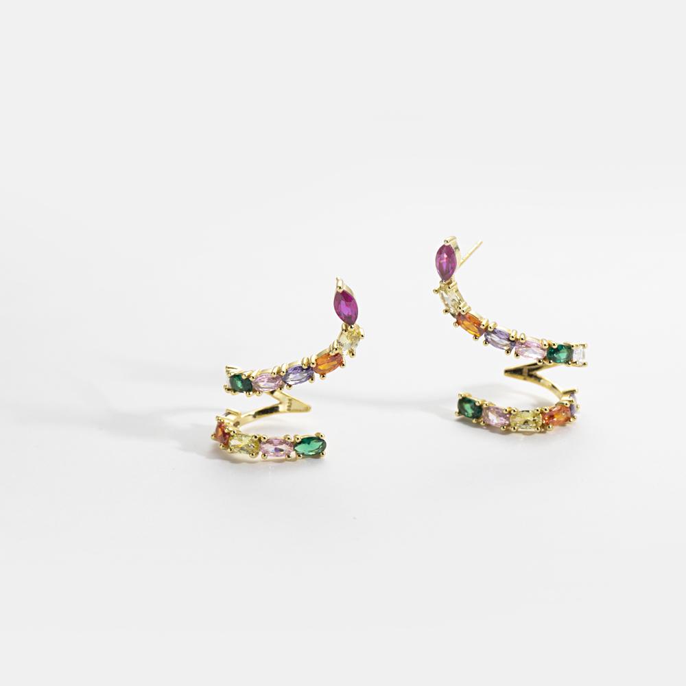 ANDYWEN Серьги-гвоздики для пирсинга, серьги-гвоздики из стерлингового серебра 925 пробы, золото, радуга, CZ, 2023, роскошные ювелирные изделия