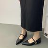 Fashion Shallow Mouth Pointed Toe Shoes Woman Flats Casual Female Sneakers Modis Dress Summer New Grandma 2024 Comfortable Microfiber Le