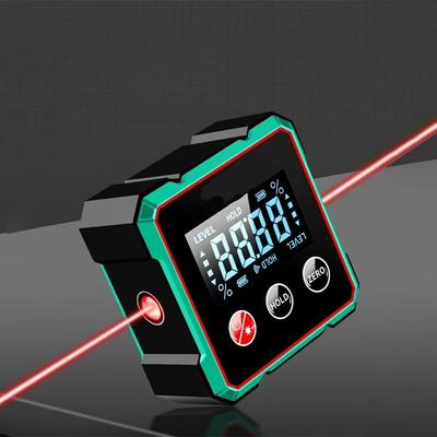 Магнитный цифровой угломер 360° с электронным лазерным измерителем, линейка, зарядка Type-C, ЖК-дисплей, электронный транспортир, измерительный инструмент