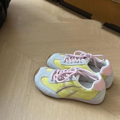 Макарон Немецкие тренировочные туфли женские весна 2025 новинка ретро супер огонь универсальная мягкая подошва повседневная шнуровка обувь Форрест Гамп тренд