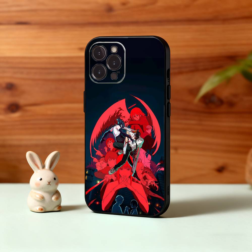 1 шт. Чехол для телефона C-Chainsawman Reze Arc Movie для iPhone17,16,15,14,13,12Plus,Pro Max,XS,5G Мягкий силиконовый черный чехол