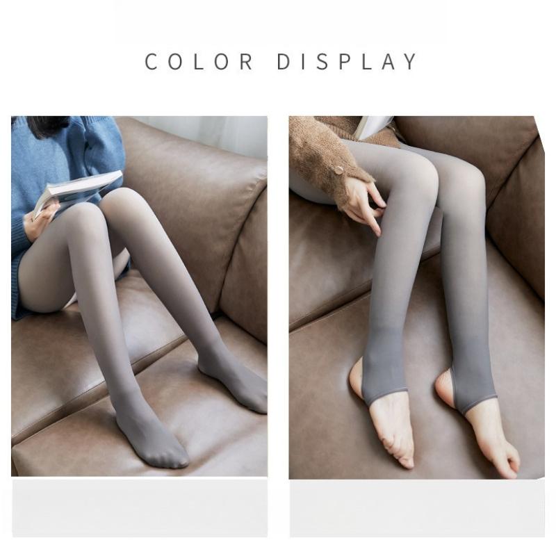 New Winter Warm Tights Pantyhose Women Fleece Socks High Waist Thermal Stocking Insulated Pants Fake Translucent Leggings Tights