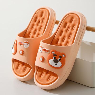 Летние тапочки сандалии женские нескользящие милые мультяшные толстые подошвы для ванной дома на открытом воздухе мягкие