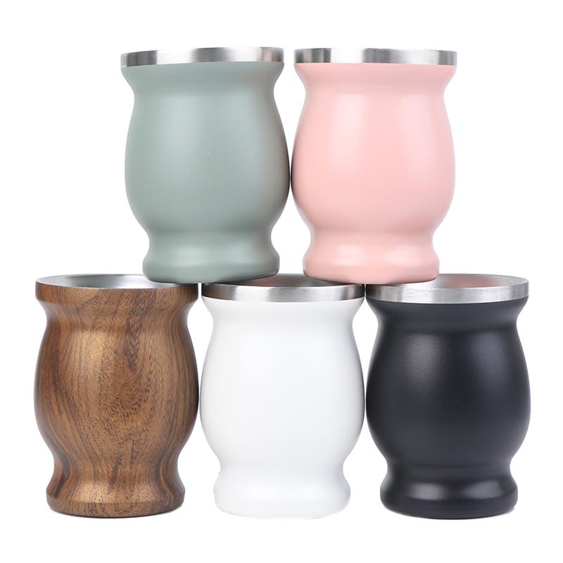 Чашка Yerba Mate из нержавеющей стали 304, аргентинская тыква Yerba Mate на 8 унций с бомбильями