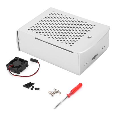 Корпус для Raspberry Pi Защитный чехол из алюминиевого сплава Оболочка с теплоотводом и вентилятором