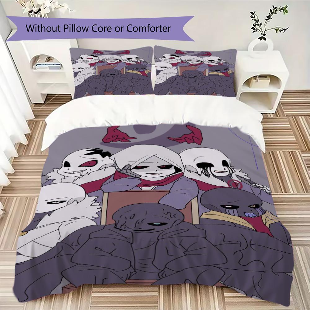 Mysterious Dungeon Anime Pattern Bedding,Quilt Set Quilt Cover Pillowcase Home Birthday Gift (1*duvet cover+2*pillowcase,without core)ZSJT0917352