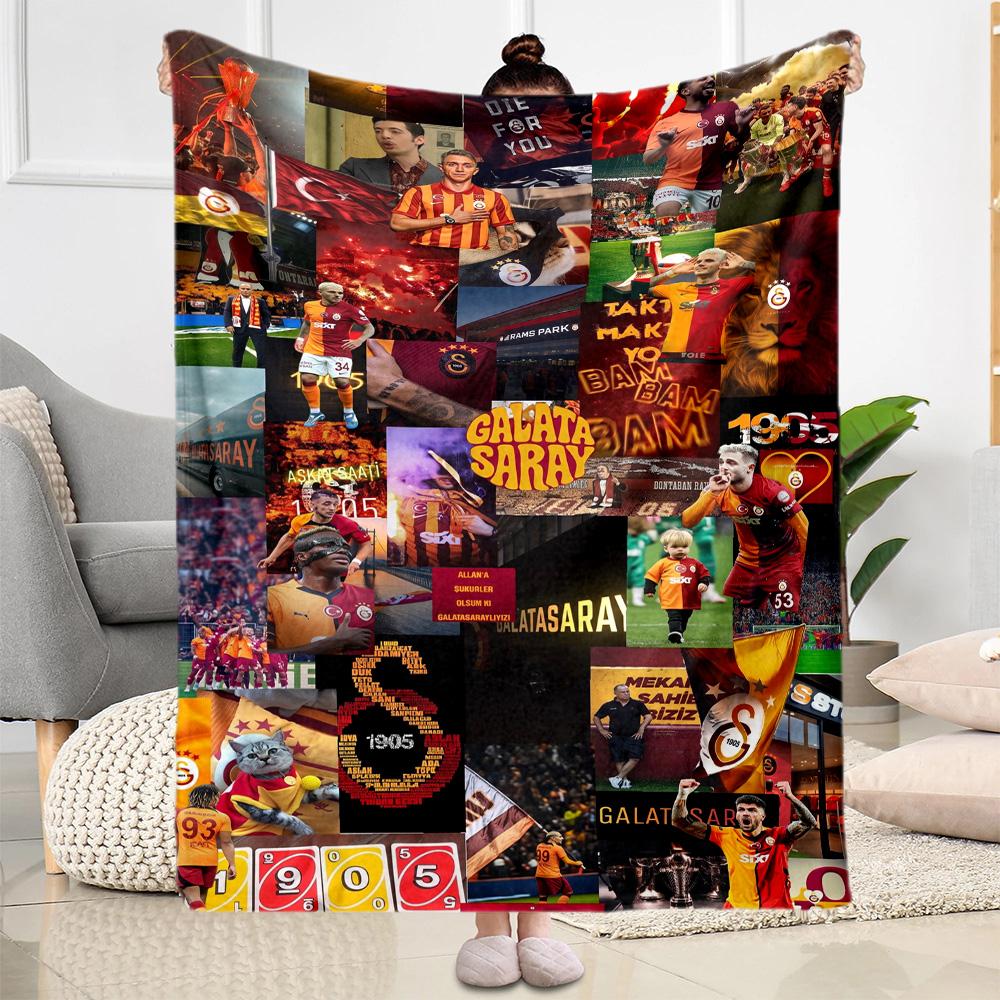 Galatasaray 121 Blanket Soft & Cozy Perfect for Chair Sofa Livingroom Four Seasons Multipurpose Digital Print Best Holiday Gift for Friends Family