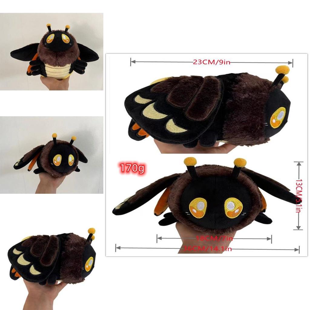 Death's Head Hawkmoth Plush Doll 23cm Soft And Fluffy Customizable Design Feather-like Texture
