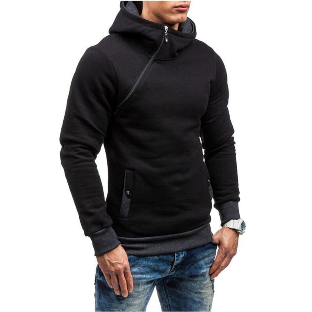 Men's Fall And New Men's Pullover Thick Coat Hoodie Zipper Hoodie