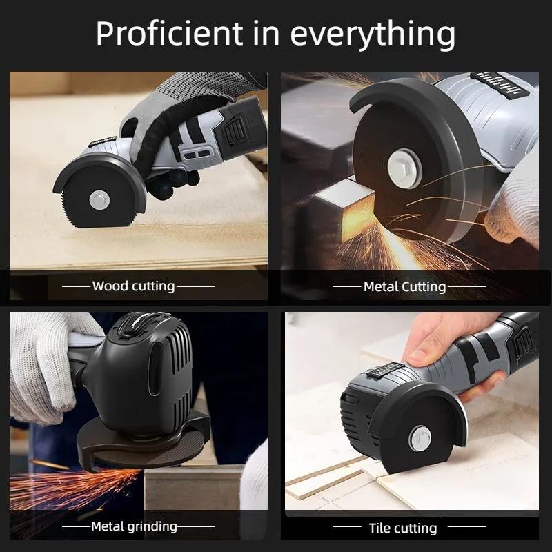 16.8v Cordless Electric Angle Grinder, 9000r/min Lithium Battery Mini Polishing Grinder, Diamond Cutting Power Grinder