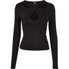Urban Classics Womens/Ladies Cut Out Cross Neck Long-Sleeved Top