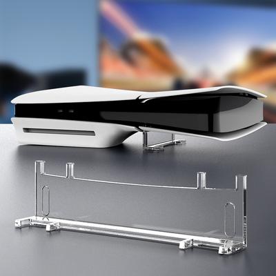 Горизонтальная подставка-держатель для консоли PS5 Slim, фиксированный кронштейн, устойчивое основание для Playstation 5 Slim (дисковая и цифровая версии)