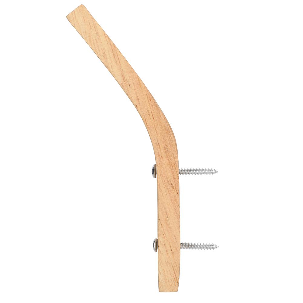 2PCS Wooden Wall Mounted Hook Coat Hat Towel Hanger Rack Key Hanging Hooks