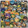50 Waterproof Camping Stickers for Outdoor Gear, Journals, iPads, Phones, Suitcases, and Water Bottles