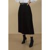 Женская черная длинная юбка со складками — Me000330
