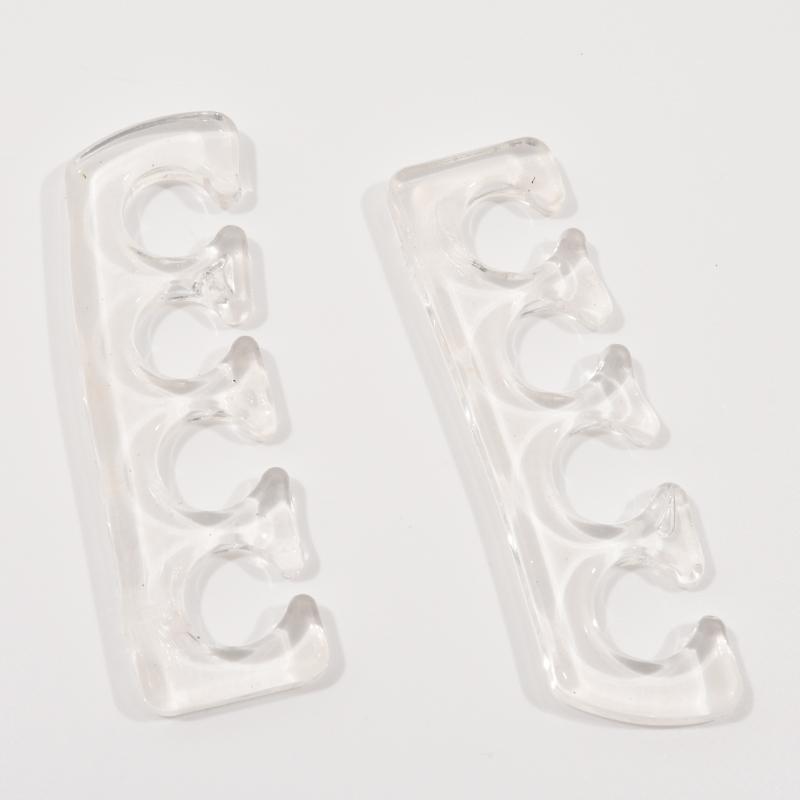 2pcs (1 пара)Мягкий силиконовый разделитель для пальцев ног, 5 цветов, гибкие разделители для пальцев ног для инструментов для педикюра и лака для ногтей