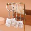 Fuzzy Cute Little Bear Decor Gifts Bear Lovers Women Girls Kawaii Bear Bag Charm Cute Bear Keychain Keyring