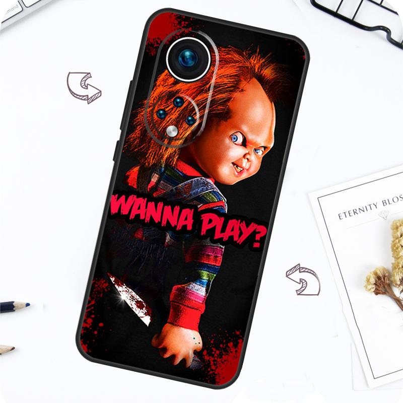 Страшная кукла Чаки Чехол для фильма ужасов для Huawei P30 P50 Pro P40 P20 Lite P Smart 2019 Nova 5T Honor 70 50 80 X8 X9 Чехол