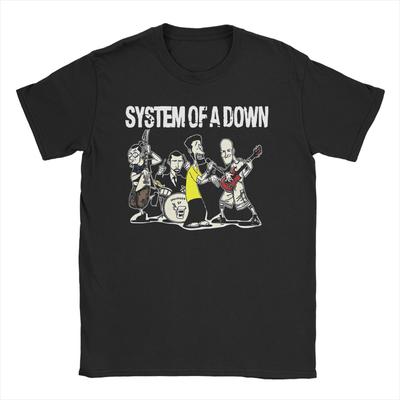 Футболка с принтом System Of A Down Мужская Женская 100% Хлопок Хипстерские Футболки С Круглым Вырезом Панк Рок Группа Футболка С Коротким Рукавом Одежда