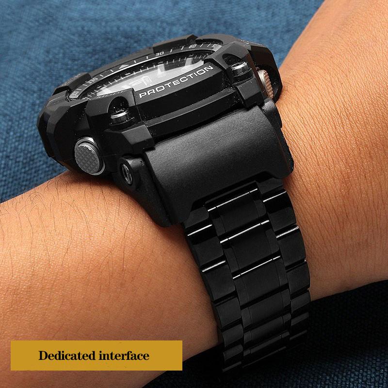 ONE Адаптер для ремешка часов из нержавеющей стали для CASIO G-Shock Модифицированный GG-1000/GWG GSG-100 Мужской Черный Браслет Ремешок Цепочка для часов MN