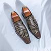 Men's European & American Pointed Toe Leather Loafers - Large Size Slip-On