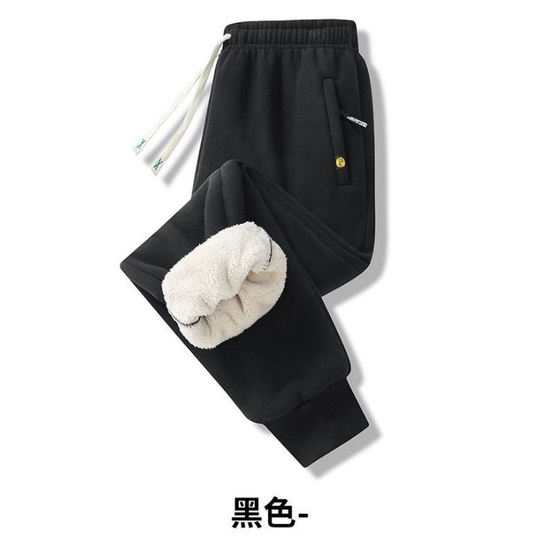 Зимние шерпа брюки мужские бархатные утолщенные двухсторонние полар-флисовые теплые брюки повседневные уличные брюки