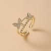 IF ME Gold Butterfly Open Rings For Women Vintage Open Adjustable Ring Special Resizable Ring Creative Love Forever Jewelry