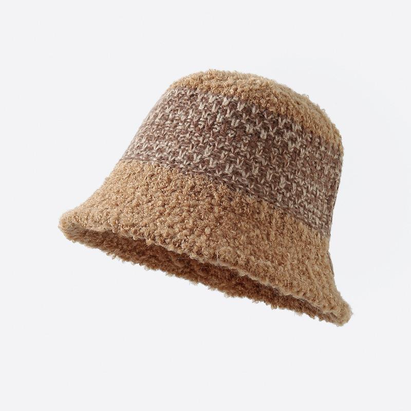 Knit Hat Winter Bucket Hat Women's Fisherman Hat