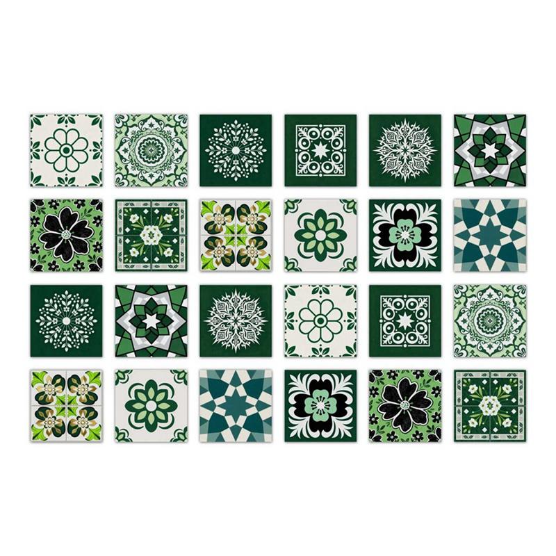 24pcs 15x15cm Tile Decorative Sticker PVC Self Adhesive Wallpaper
