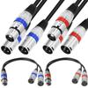 Xiatiaosann XLR 1 To 2 Splitter Microphone Cable, XLR Female To Dual XLR Male Balanced Patch Y Mic Cord (45cm1.5FT)